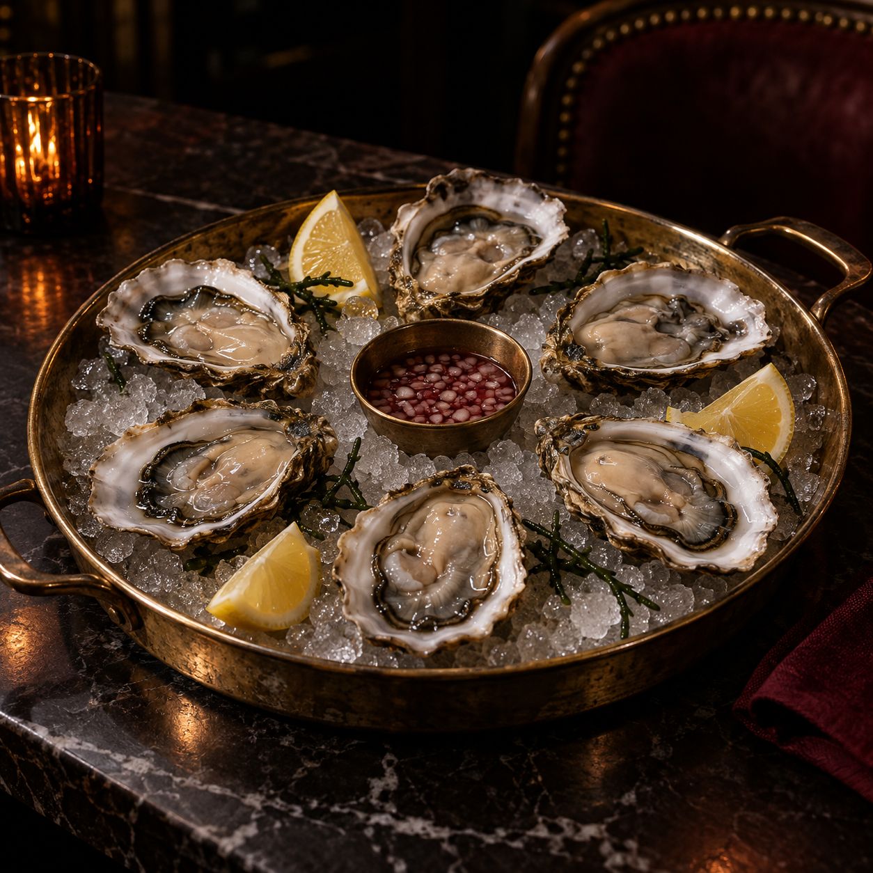 Oysters on ice